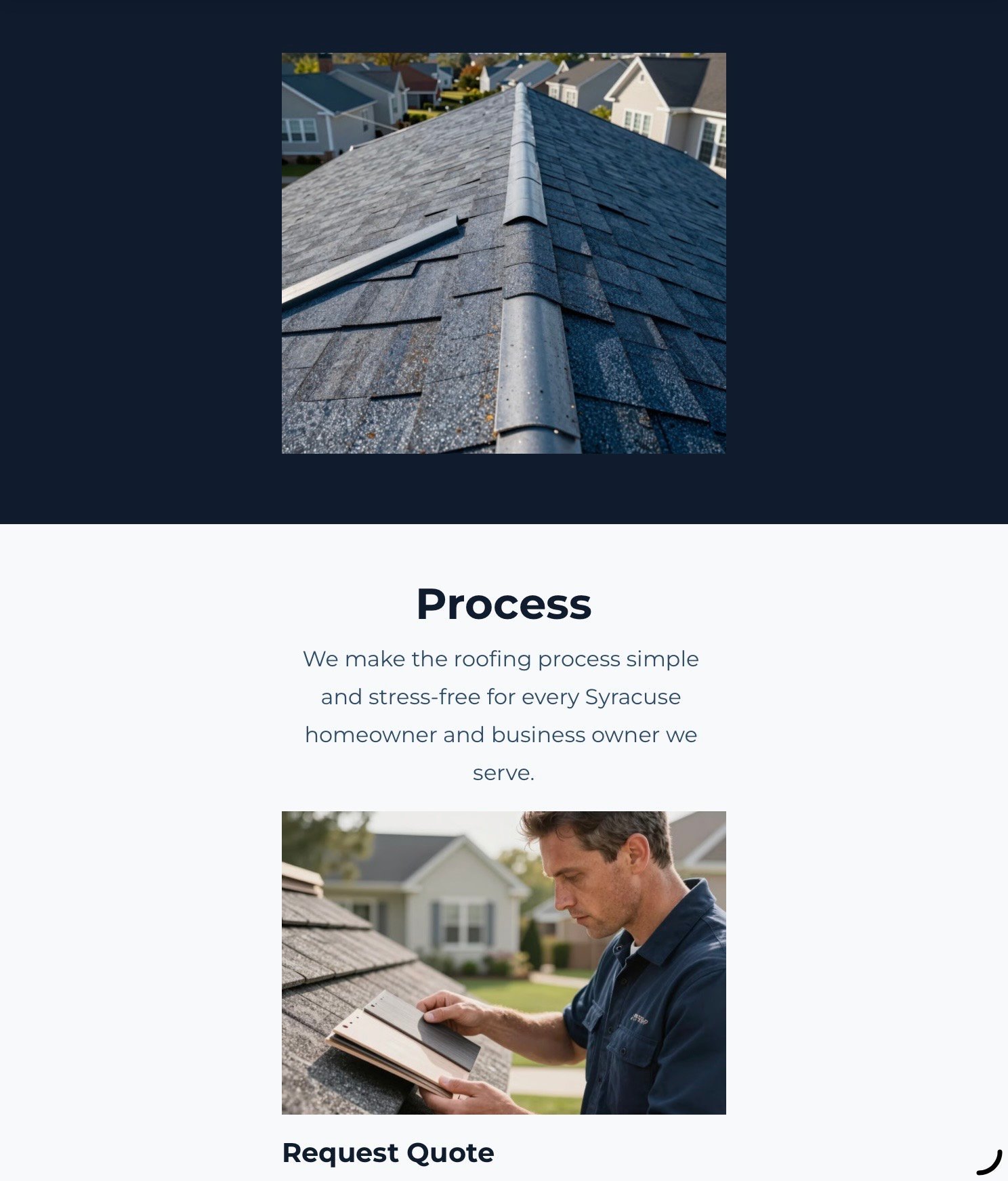 Roofing contractor inspecting asphalt shingle roof with measurement tools on residential home